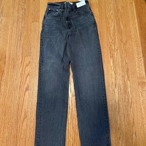 Abercrombie 90's straight black jeans